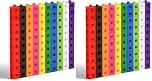HOTUT 100 Pcs Maths Cubes with 10 Colours, Linking Cubes, Early Years Maths Learning, Magic Counting Blocks, Counting Block Set for School and Home - 2 CM (Pack of 2)