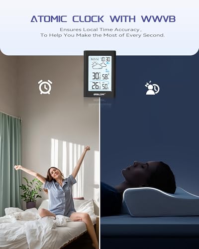 BALDR Indoor Outdoor Thermometer Wireless,4.5 Inch Display Temperature and Humidity Monitor, Battery Weather Station with 330ft Range Sensor and Adjustable Backlight - Thumbnail 6