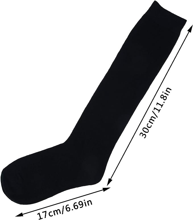 Image of WKLOUYHE Unisex Kid's School Uniform Cotton Knee High Socks Pack Of 06
