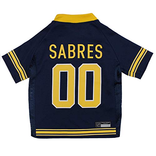 Image of NHL Buffalo Sabres Jersey for Dogs & Cats, Large. - Let Your Pet Be A Real NHL Fan!