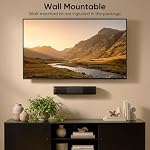 Saiyin 11.7-inch Sound Bar, Small Size & Big Power, Powered by AC Adapter | Soundbar with Bluetooth 5.3/Optical/Auxiliary Inputs, 48W Peak Power, Compact Sound Bar for Smart TV, PC, Gaming
