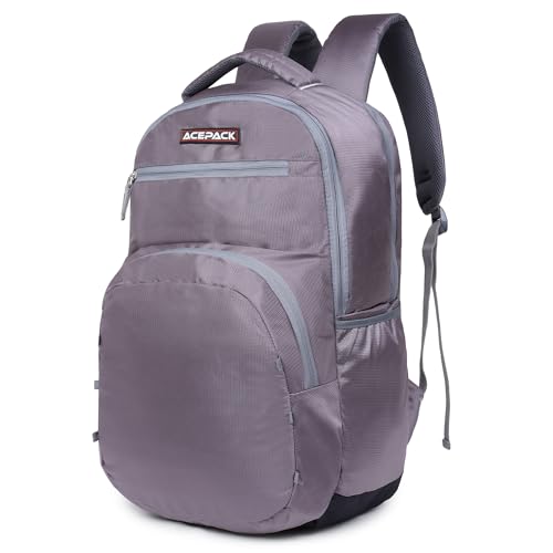 Image of ACEPACK Global 25.91 Liters Water Repellant 17.32 inch Laptop Backpack With Rain Cover For Casual, Outdoor, Office Or Daily Use (Grey)