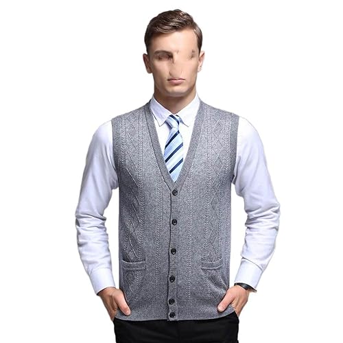 Chaleco con cuello en v argyle de moda juvenil ideal para la oficina informal