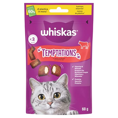 Whiskas Temptations avec Boeuf 6 x 60 g
