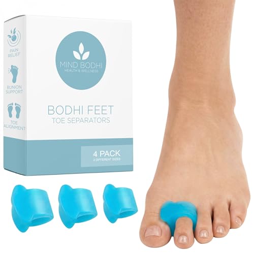 Mind Bodhi Single-Loop Toe Separators 4-Pack: Correcting Bunions and Restoring Toes to Their...