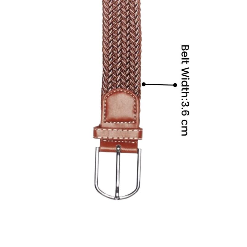 Image of The Tie Hub Unisex Stretchable Woven Fabric Belt | Adjustable, Hole-Free Design | Fits Up to 40 Inches Waist