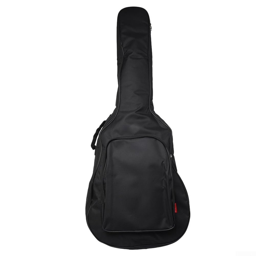 Lecreatekit Sac de transport rembourré pour guitare de taille standard - Noir - Étanche - En tissu - Pour guitares acoustiques, Noir