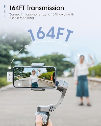 Image of BOYA Omic | Microphone for Youtubers Wireless, Bluetooth Mic Wireless for Vlogging & Interviews USB-C Android & iPhone, Magnetic Clip, 200m Range, Pro Noise Cancelling Mic for Video Recording. (White)