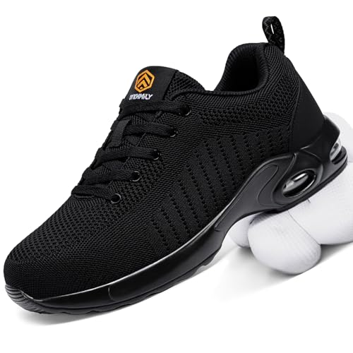 DYKHMILY Steel Toe Shoes for Men Women Comfortable Non Slip Work Shoes Lightweight Unisex Safety Shoes Classic Style Sneakers Punta de Acero Zapatos de Trabajo para Hombre 3.5~14/ Mujer 5~16