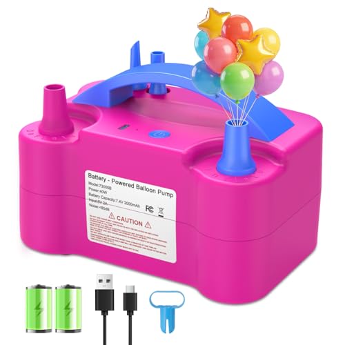 Image of IDAODAN Electric Balloon Pump, Portable Electric Balloon Blower Machine Inflator Air Pump for Party Decorations