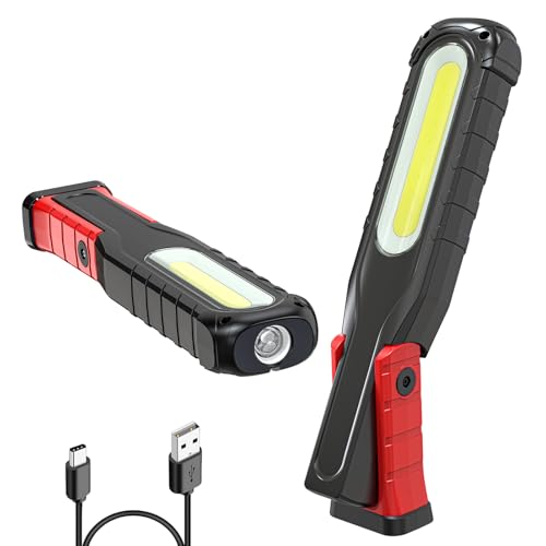 AuRiver Lampada da lavoro a LED, batteria da 6000 mAh,