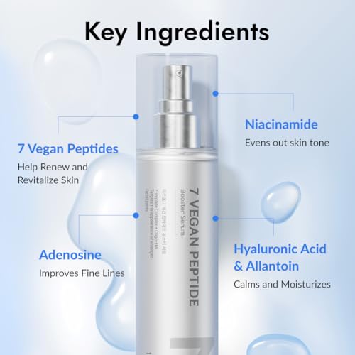 MIZON 7 Vegan Peptide Booster Serum, 5.07 fl oz | Korean Serum, Hyaluronic Acid Niacinamide Adenosine, Anti Aging for Sensitive Skin, Wrinkles Pores & Hydration Glass Skin - Image 3