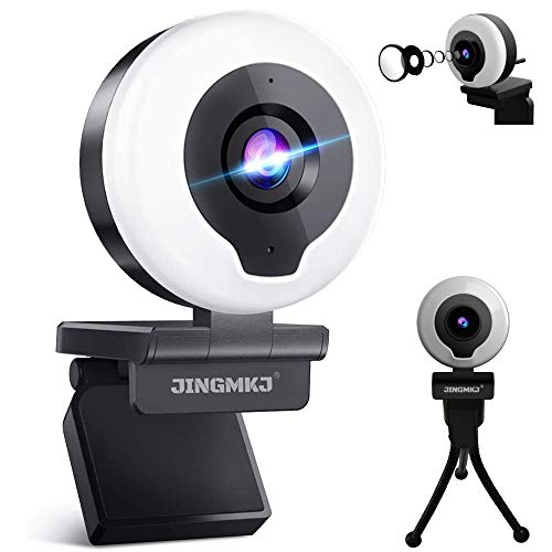 2K Webcam with Ring Light & Microphone, JINGMKJ HD USB Web Video Camera with Tripod AutoFocus for Live Streaming/Video Conferencing/Online Class,Skype/Facetime/Teams/YouTube, PC Mac Laptop Computer 2K Webcam with Ring Light & Microphone, JINGMKJ HD USB Web Video Camera with Tripod AutoFocus for Live Streaming/Video Conferencing/Online Class,Skype/Facetime/Teams/YouTube, PC Mac Laptop Computer