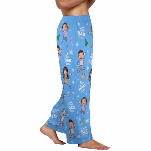 Personalized Face Pajama Pants for Dad Grandpa Men Custom Photo Printed Pajama Bottoms Trousers Gift for Fathers Day Birthday3