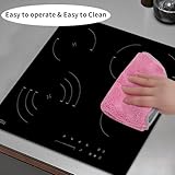 COVERCOOK Ceramic Hob 4 Zone, 60cm Built-in Electric Hob, 6700W Ceramic Cooktop with Dual Oval Zone, Touch Control, Triple Ring Function, Timer, Safety Lock, 9 Power Levels, Pause, Hard Wired - Image 9