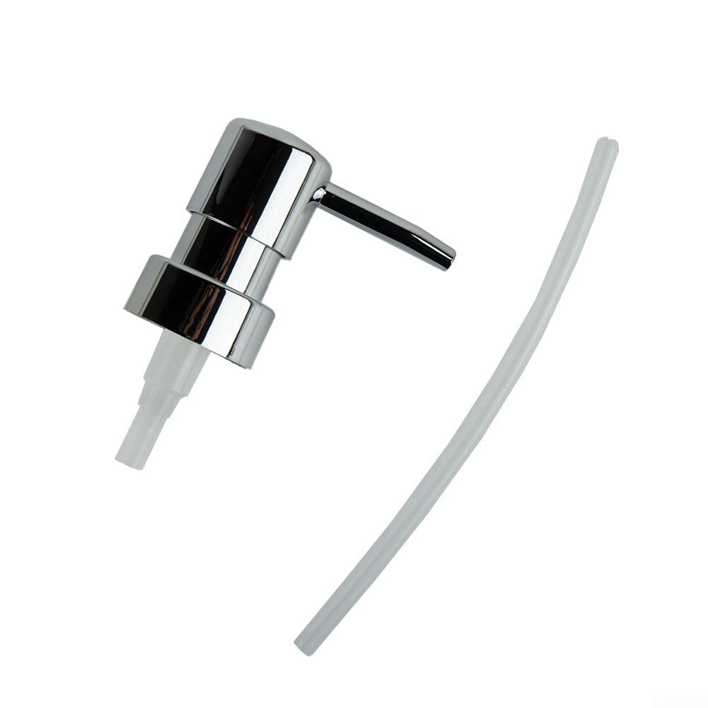 Round Head ABS Lotion Pump Head 28 Thread Bath Bottle Press Nozzle -Silver
