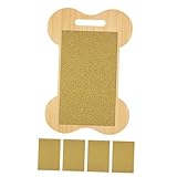 KIXZSAZ Krallenbeständiges Hundekratzbrett mit Nagelfeile aus Holz – unverzichtbare Pflegelösung...