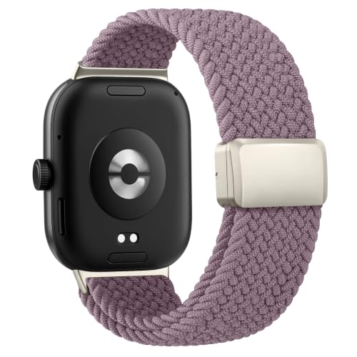 Image of Tobfit Stretchy Nylon Braided Band for Redmi Watch 6 /Redmi Watch5 /4 & Xiaomi Smart Band 8 Pro /9 Pro - Breathable, Adjustable Quick-Release Replacement Strap