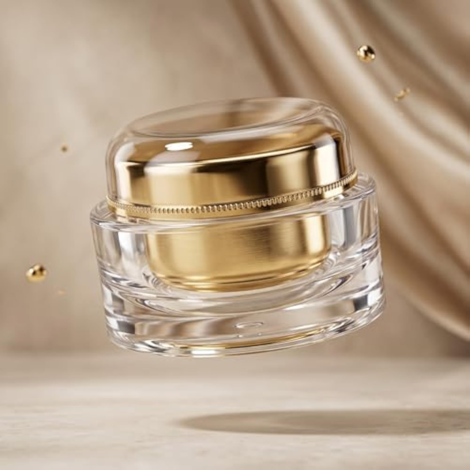 Oval Empty Acrylic San Jar Transparent Cosmetic Container