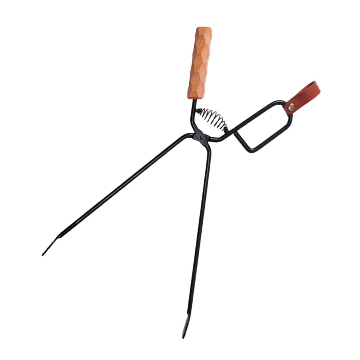 Toddmomy Bbq Tongs Grill Tools Fireplace Tong with Handle Tong with Handle Fireplace Tools Charcoal Clamp Fire Pit Accessory for outside Pits Log Tongs Camping Supplies Charcoal Clip Iron