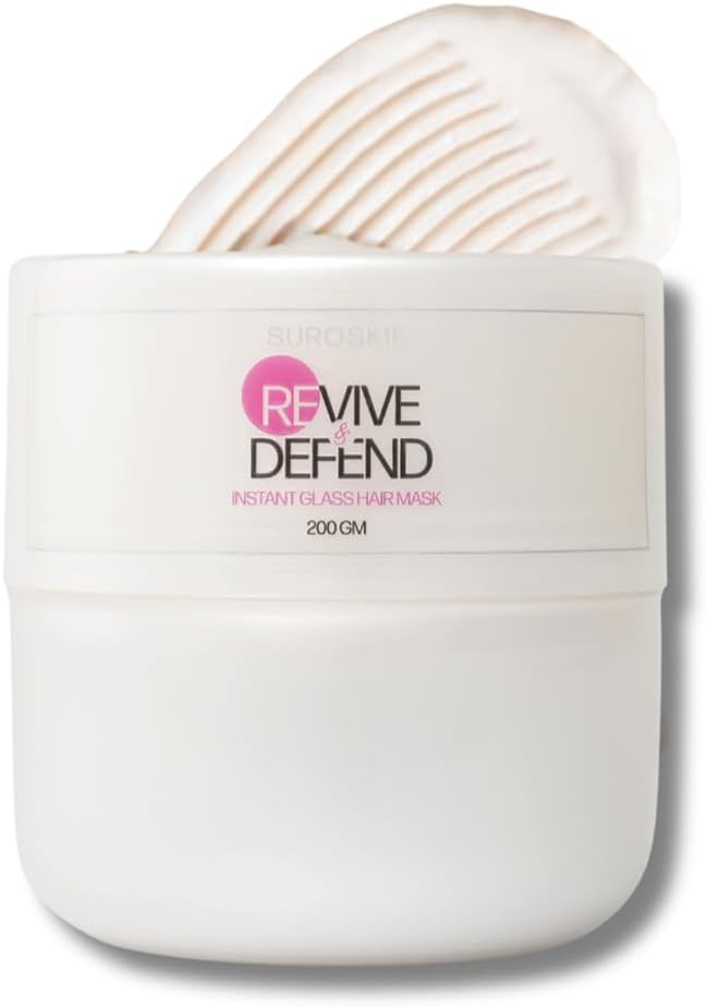 Revive & Defend Hair Mask with Keratin, Collagen, Shea Butter, 5-Minute Treatment, Korean Formula