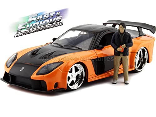 Jada Fast & Furious Han 1995 Mazda Rx7 1:24 - Auto Giocattolo Da Corsa, Nota Dalla Serie Cinematografica