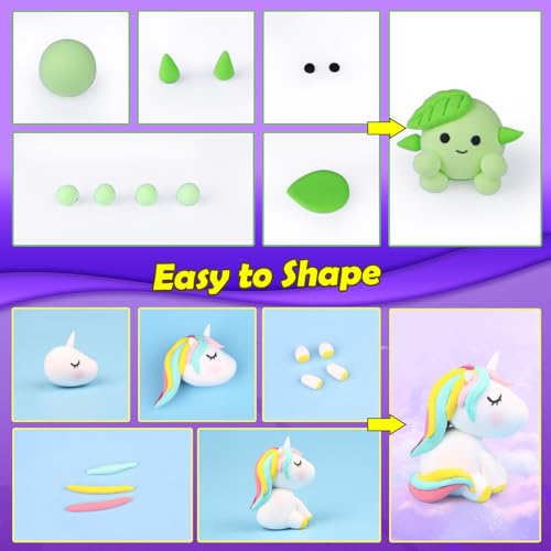 ESSENSON Air Dry Clay 88 Colors, Modeling Magic Clay for Kids, DIY Molding Craft, Gift for Kids - Thumbnail 5