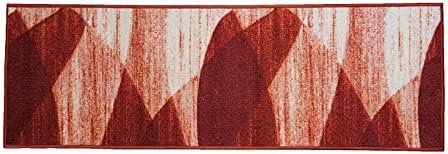 Gloria Kitchen Mat Low Profile Non Slip Skid Resistant Thin Kitchen Runner Rug (2x5, 2745-RED)