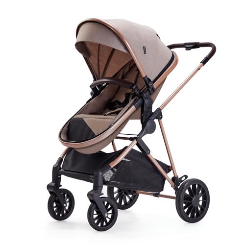 Lortsybab Infant Newborn Baby Stroller - 2 in 1 Pram Stroller with Reversible Seat, for 0-36 Months Babies