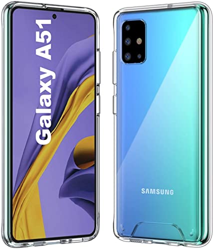 Image of REALCASE Samsung Galaxy A51 Back Cover, Rubber Crystal Clear Transparent Bumper Case for Samsung Galaxy A51