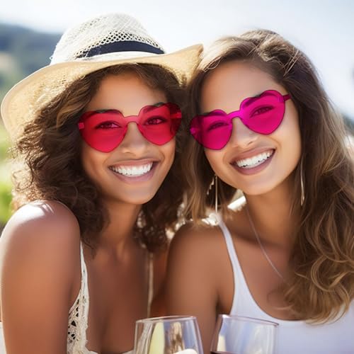 12/24 Mixed Style Rimless Sunglasses Retro Colored Party Glasses Funny Rimless Pool Bachelor Costume Accessories2