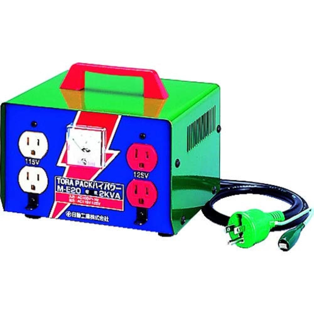 【ほぼ未使用】 日動 昇圧器 変圧器 2KVA 昇圧専用トランス アース付き Amazon.co.jp: 日動 変圧器 昇圧器ハイパワー 2KVA アース付