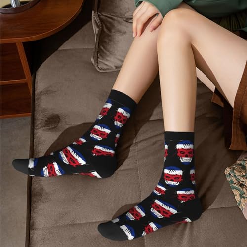 Creative Costa Rica Patriot Skull National Flag Socks For Men Women Casual Crew Socks Athletic Running Socks Wicking Socks2