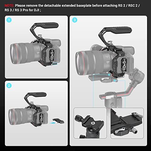 SMALLRIG R5C Camera Cage Handheld Kit para Canon R5 C con Top Handle, Full Cage, HDMI y USB-C Cable Clamp - 3891 - imagen 6