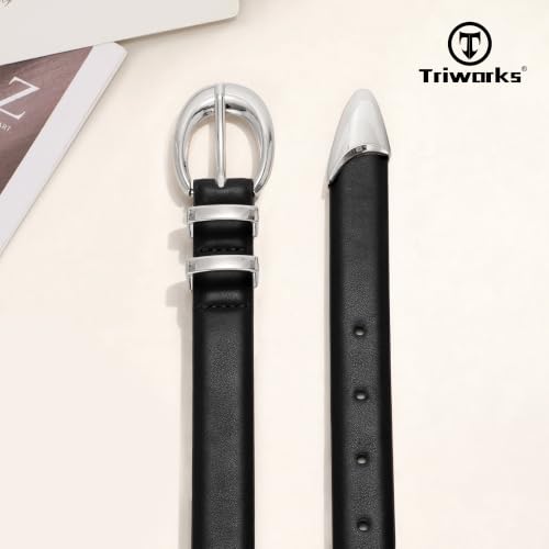 Image of TRIWORKS Women Belt for Jeans Pants Fashion Ladies Faux Leather belt