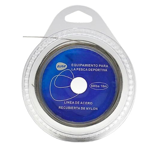 Pike Fishing Wire Trace - Nylon Coated, 10m/20m/50m, 10-40lb, FREE Crimps (50 Meters 15LB)