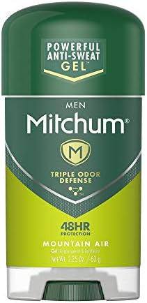 Mitchum Antiperspirant Deodorant Stick for Men, Triple Odor Defense Gel, 48 Hr Protection, Dermatologist Tested, Mountain Air, 2.25 oz (3202-00)