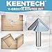 KEENTECH Router Bits, Carbide Tipped 90-Degree V-Groove Router Bit for Grooving, Industrial Grade Cutting Tools for Woodworking (1/2 Inch Shank x 2 Inch Diameter x 1-11/64 Inch Depth, KT03013208)