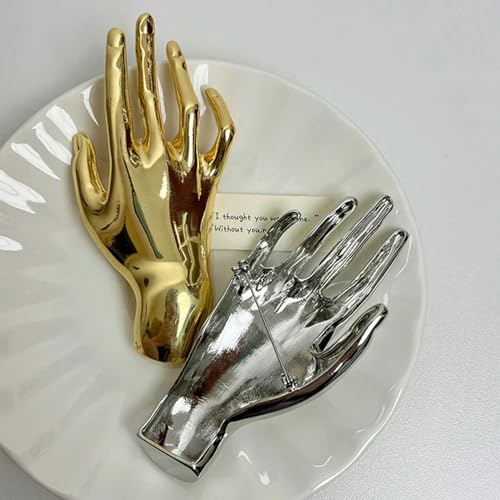 Broches de mano con palmo liso en metal resistente para solapas 5