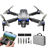 Buvnatep Foldable FPV Drone with 1080P Camera, RC Mini Drone for Kids and Adults, 2 Batteries, Carrying Case, Gesture Control, Altitude Hold, One-Key Launch/Landing, and 3D Flip Function