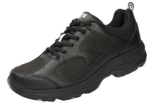 Drew Men's Lightning II Comfortable Therapeutic Leather Athletic Shoe with Double Depth Black/Combo 14 4W US
