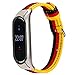 ESTUYOYA - Nylon Armband kompatibel mit Xiaomi Mi Band 6 / Mi Band 5 deutschland flagge Doppelband Atmungsaktiver, verstellbarer Schnallenverschluss Anti-lost Sicherheitssystem