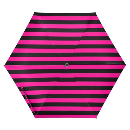 EtherSpher Pink and Black Line umbrella automatic 39 Inch Compact auto open close Golf Umbrellas for water,sun & rain resistant Outdoor Defence Accessories sombrilla de
