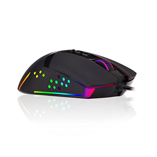 Redragon M712 Wired Gaming Mouse RGB LED Backlit MMO, 9 Button Ambidextrous Macro Programmable Computer Mice, Octopus, 10000 DPI for Windows PC Gamer (Wired RGB Backlit) - Thumbnail 7