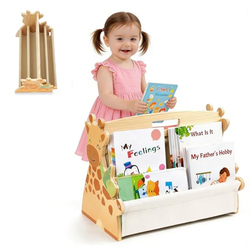 BUERPINKING Estantería de madera para niños