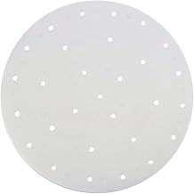 Fuyamp 100 PCs Parchment Paper Rounds, 10 Inch Air Fryer Paper Liners Non Stick Baking Parchment Circles Bamboo Steamer Paper for Cake Pan Baking Cake, Oven, Cooking