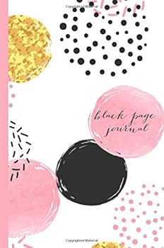 Black Page Journal : Pretty Notebook,Lined Paper,Black Paged Journal,Notepad,Diary, 6x9, Use with Gel Pens,Can Be Used for Scrapbooking, Calligraphy, Writing,