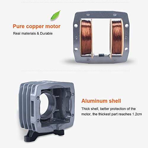 Canvunthy Commercial Air Pump 18-46W With Adjustable Air Flow, 6 Valve Manifold For Aquarium, Fish Tank, Fountain, Pond&Hydroponics, 396/634/1030Gph #TOP3