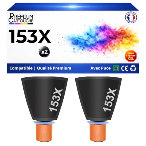 Toner W1530X 153X noir pour remplacer vos cartouches épuisées sans bloquer vos impressions