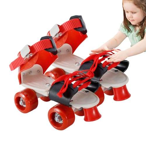 Patines de Ruedas para niños - Ruedas para Zapatos de patín cuádruple | Patinador sobre ruedass Ajustable: patín con Ajustables para niños (Tallas 28-36), Patines en línea de Dos hileras, Patina